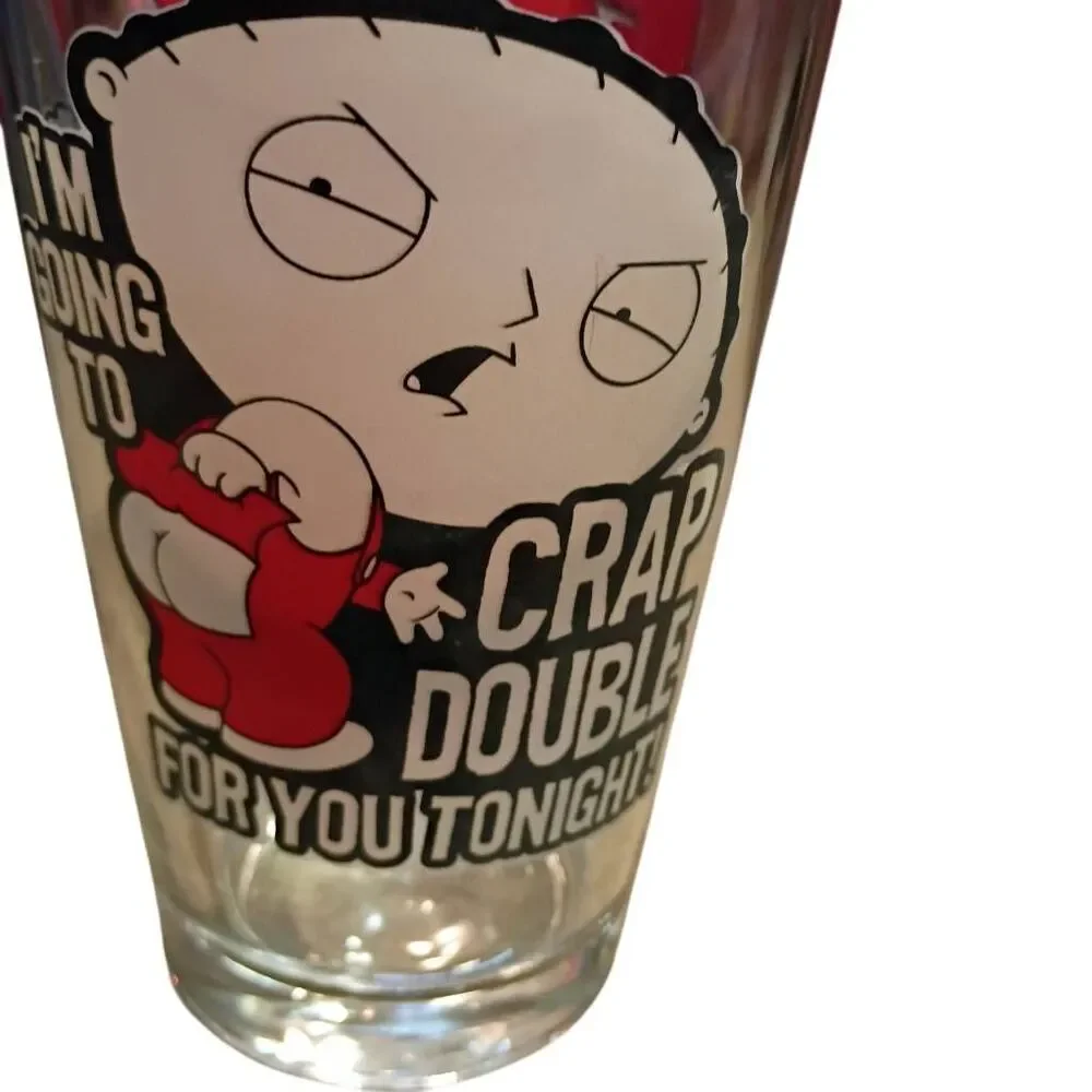 Family Guy Pint Beer Glass with Stewie Funny